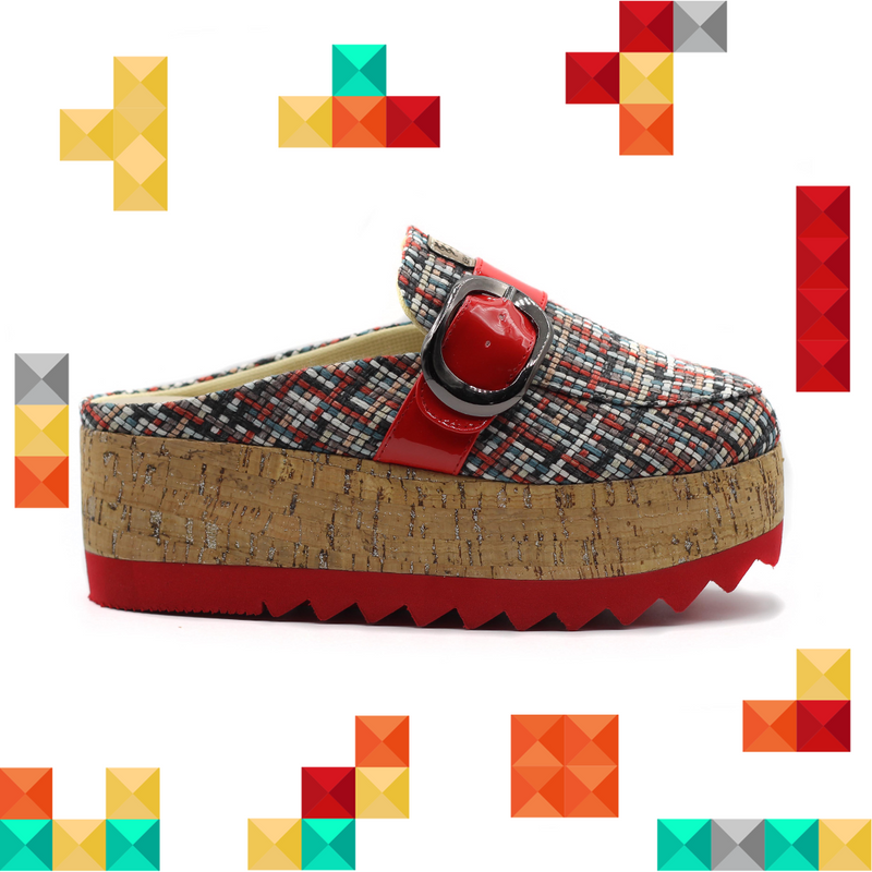 Tetris Red Slipper