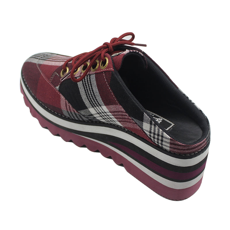 Flanela Plaid Maroon Slipper